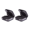 SOUNDLINK Hearing Aid Storage Case Hard - Hearing Aids Carrying Box Small Holder för CIC, ITC, inte för BTE ABS Black (2 st i 1 Pack)