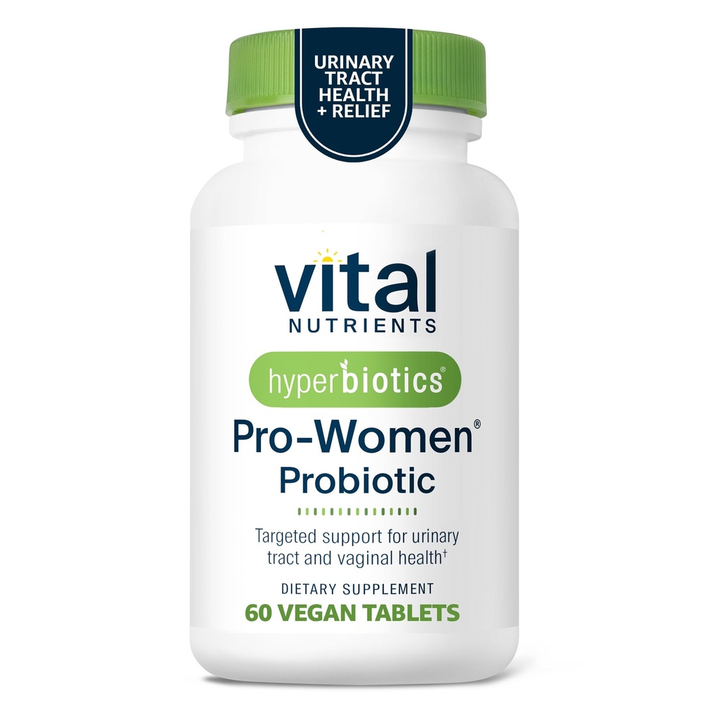 Hyperbiotika Vital Nutrients Pro Women Probiotics for Women | Vaginal Probiotics for PH Balance | Oral Probiotic for Vaginal Health and Urinary Tract Health | 6 Riktat stammar | 60 Vegan tabletter