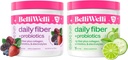 Daily Fiber Supplement Bundle med Collagen, Probiotics & Electrolytes - Stöder Digestive Health, Regularity och Skin Health - Cucumber Lime Mint & Wild Berry Flavors - 32 portioner Totalt