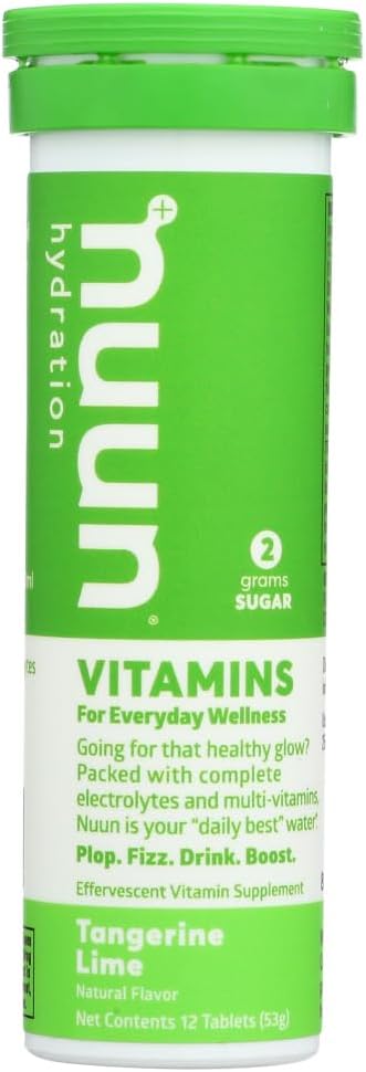 Nuun Vitaminer: Tangerine Lime Daily Hydration Supplement (3 rör av 12 flikar)
