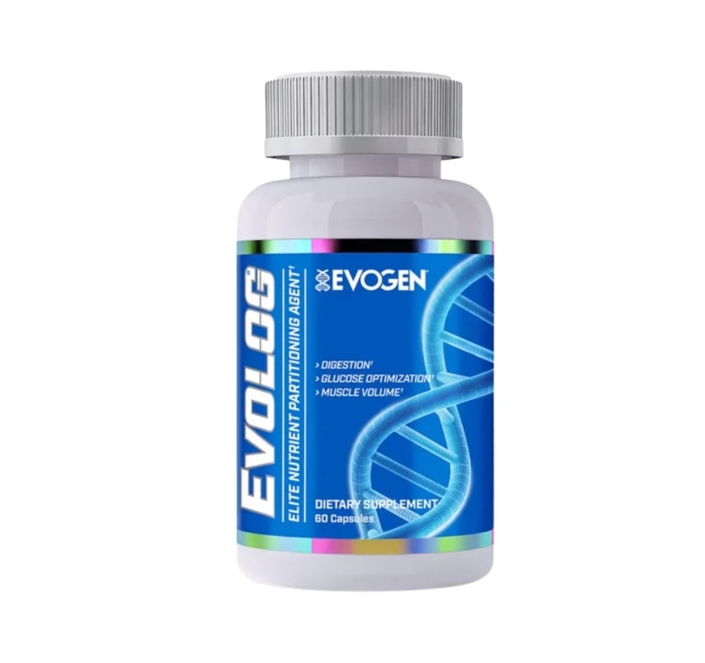 Evogen Evolog - Glucose Disposal Agent (GDA) & Elite Nutrient Partitioning | Mass Gainer & Weight Gainer för kvinnor och män | Stöder Digestion, Glucose Optimization, Muscle Volume | 60 kapslar