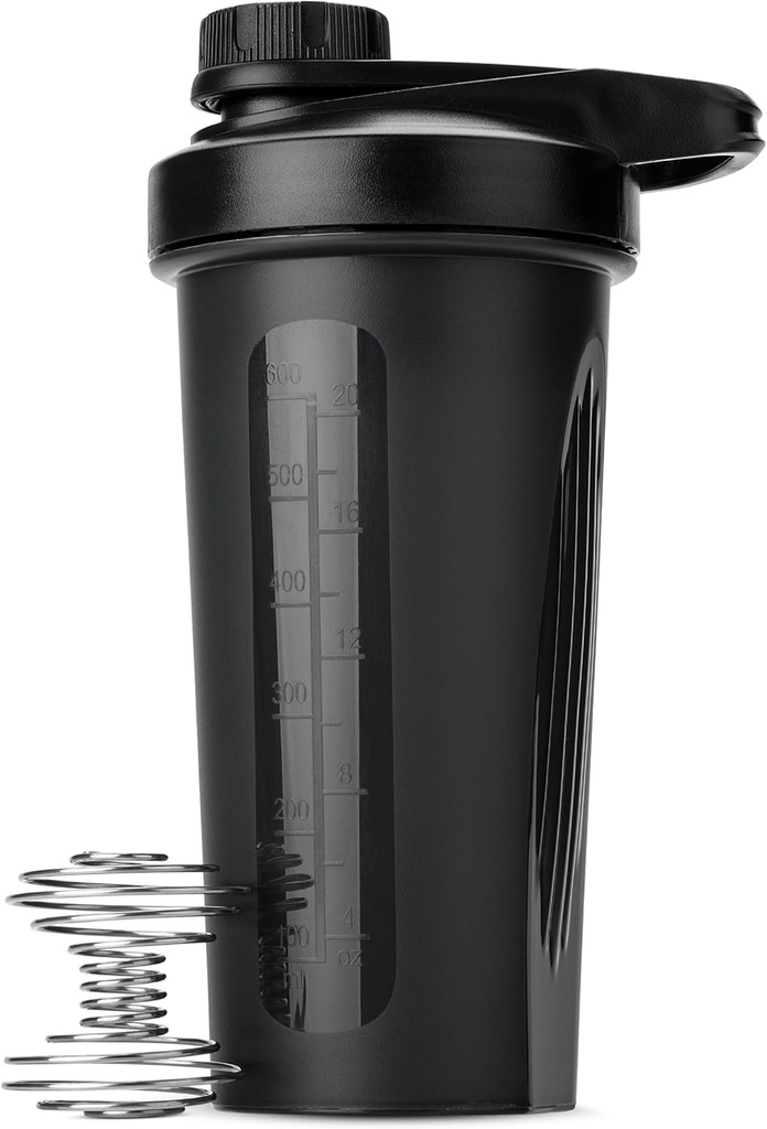 Mr Pen- Shaker Bottles för proteinblandningar med Twist Cap, 28 oz, Black Protein Shaker Bottle med Wire Whisk Ball, Shaker Cup, Mixer Bottle