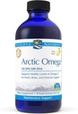 Nordic Naturals Pro Arctic Omega Liquid- Fish Oil, 745 mg EPA, 500 mg DHA, hjälper till att upprätthålla hälsosam omega-3 nivåer för hjärta, hjärna och immunstöd, citron smaksatt, 8 oz