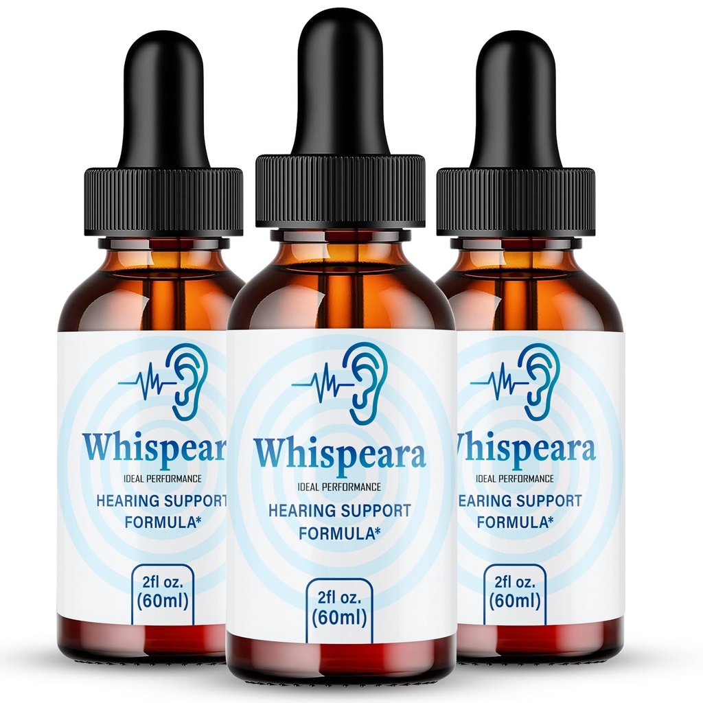 Whispeara Tinnitus Relief för Ringing Ears Drops, Ring Clear Tinnitus Liquid Drops, Maximum Strength, Advanced Formula Hearing Supplement, Ear Ringing Tinnitus, Whispeara Reviews (3 Pack)