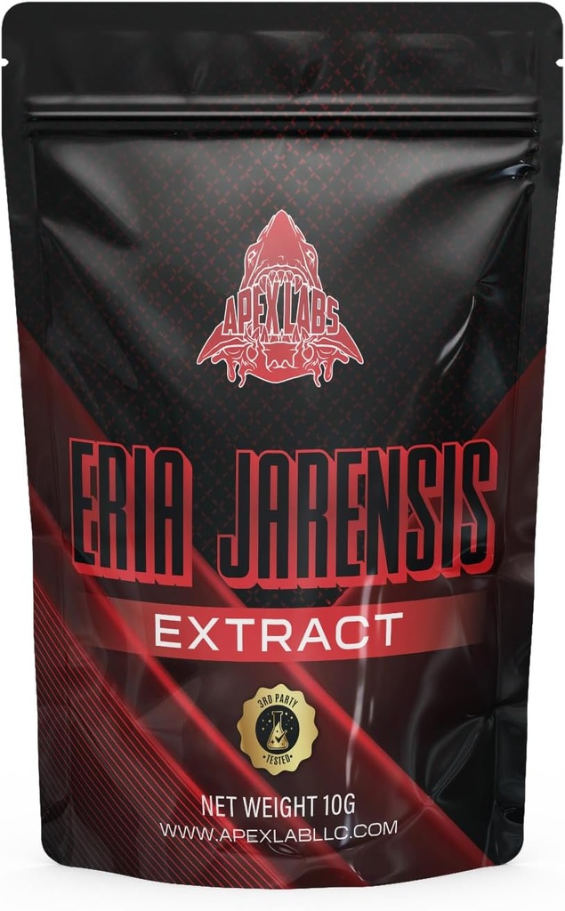 ERIA JARENSIS Extract - Bulk Powder 10 Grams 133 Servings - New Pea Supplement New Stimulant and NOOTROPIC ẓ Öka fokus Energy Cognitive Performance - Scoop Inkluderad