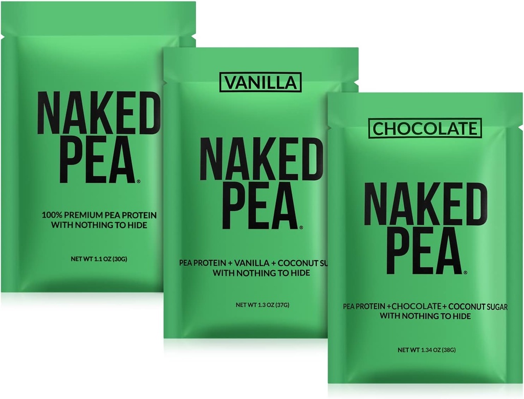 Naked Vegan Sample Pack Pea, Chocolate Pea och Vanilla Pea