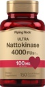 Piping Rock Nattokinase Supplement 4000 FU | 100mg | 150 kapslar | Non-GMO, Gluten Free