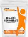 BulkSupplements.com Thiamine Mononitrate Powder - Vitamin B1 Powder, Thiamine B1 Supplement - B1 Vitamins, Gluten Free, 125mg per Serving, 5kg (11 lbs) (Pack of 5)