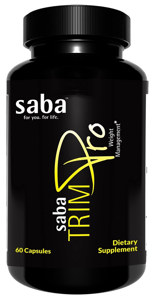 Saba TrimProTM - Thermogenic Fat Burner - Viktminskning, Appetite Suppressant & Energy Booster - Premium Vitaminer, mineraler och växtingredienser och mer - 60 naturliga dietpiller