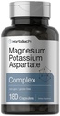 Horbäach Magnesium Potassium Aspartate Complex | 180 kapslar | Non-GMO och Gluten Free Formel