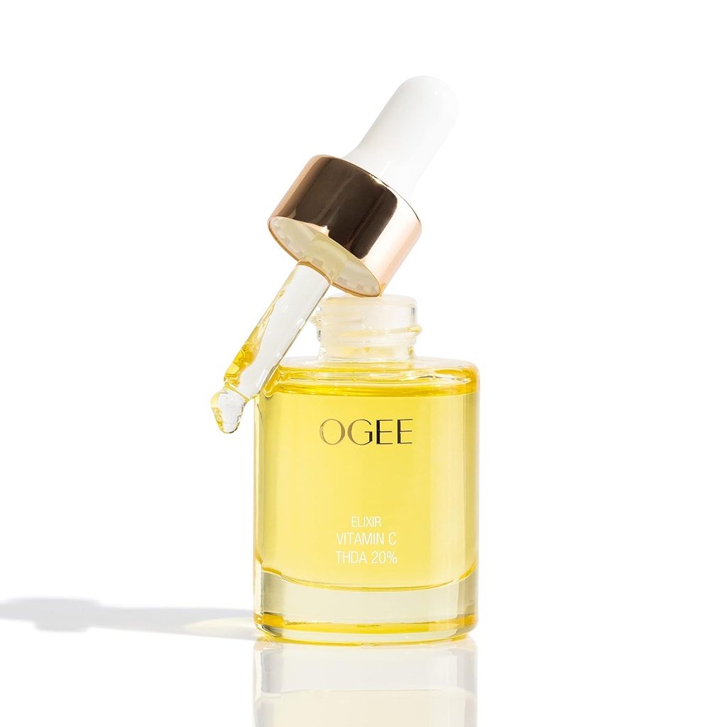 Ogee Vitamin C THDA 20% Elixir - Certified Organic Vitamin C Face Serum - Brightening Vitamin C Serum för ansiktet