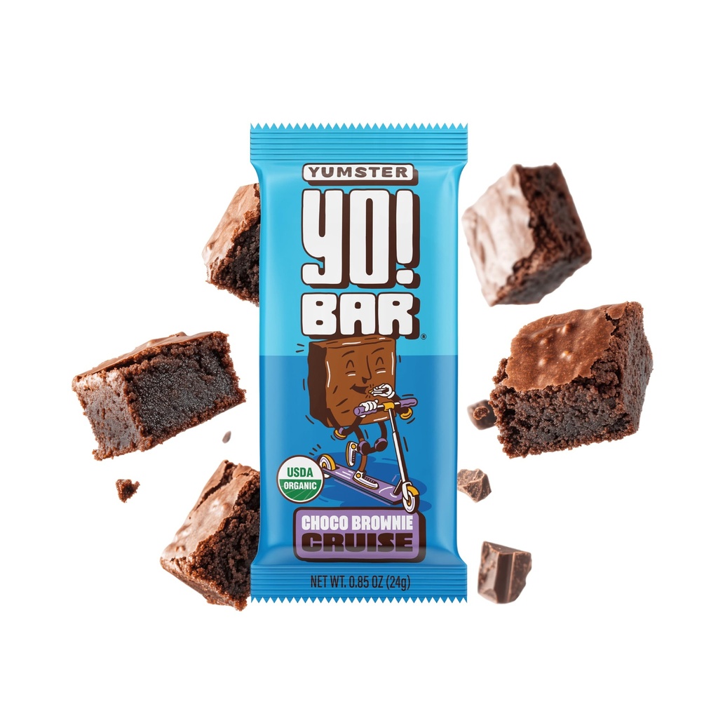 Ja! Bar by Bearded Brothers Vegan Organic Kids Bar, Chocolate (25 barer) - Gluten Free, Paleo och Hela 30 | Sojafri, icke-GMO, låg glykemisk, No Sugar Added, Fiber + Whole Foods