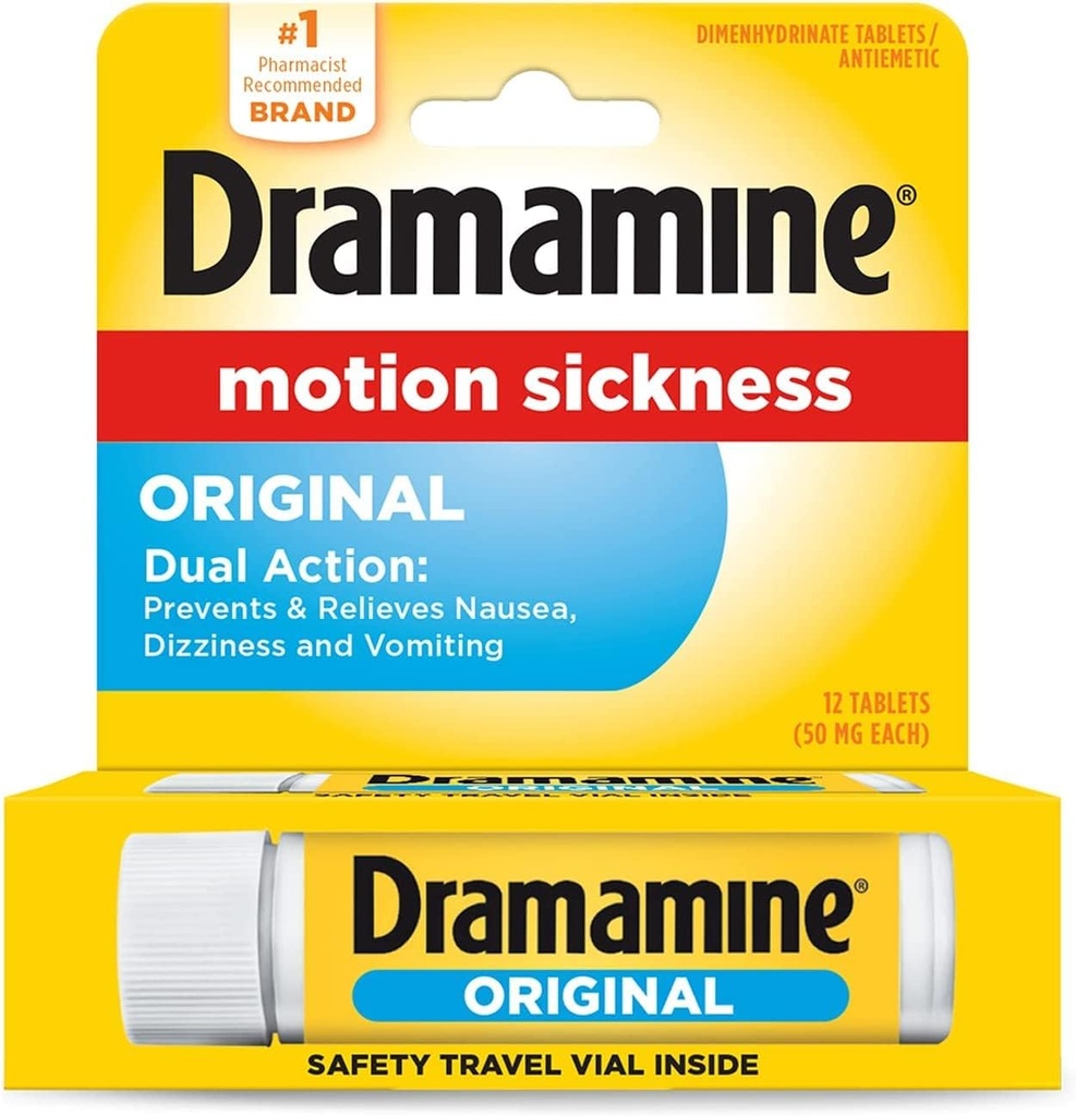 Dramamine Original Formel - 12 ct, Pack 4