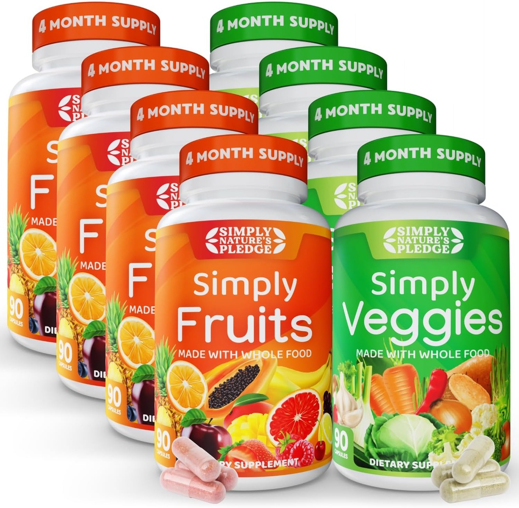 Enkelt naturens löfte - packat med över 40 olika frukter och grönsaker - 4 månaders leverans - tillverkad med hela matsuperfoods - med Aloe Vera - 100% Soy Free - 720 kapslar