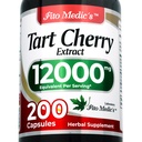 FITO MEDIC'S Lab | Tart Cherry Capsules | 200 kapslar | 12000 mg | Tart Cherry Extract | Cherry Extract | Concentrate Extract | Ultra hög Absorption.