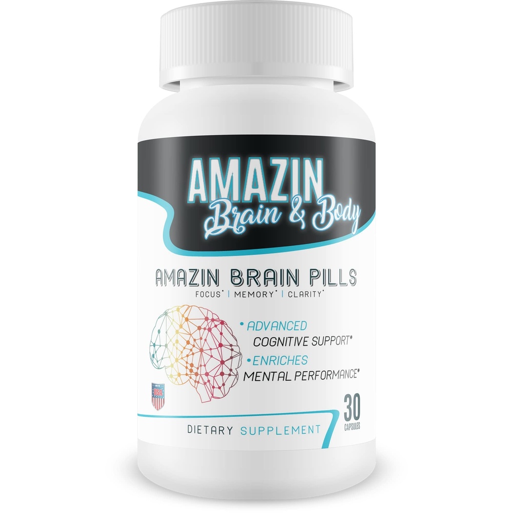 Amazin Brain Pills - Focus - Memory - Clarity - Advanced Cognitive Support - Berikar mental prestanda - Amazin Brain Supplement för Amazin Brain Support - Nootropics Brain Enhancement