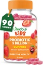 Livliga probiotika för barn Gummies | 50mg (5 miljarder) | Great Tasting Kids Probiotics Gummies | för Gut Health och Immune Support | Barn Probiotiska Gummies för pojkar och flickor | 90 Gummies