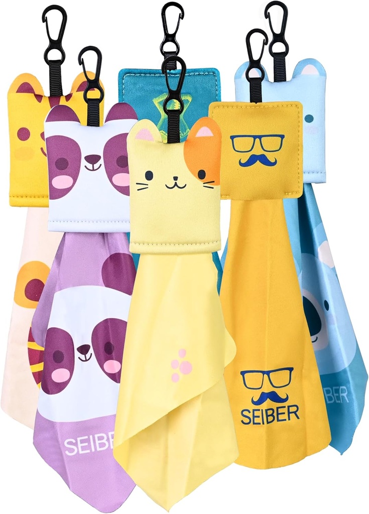 SEIBER Glasses Cleaning Cloth,Microfiber rengöringskläder,Eyeglasses Clean kläder, glasrengöringskläder för glasögon solglasögon glasögon linser kamera Cell Phone Screens (6 Pack)