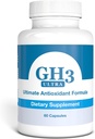Nattura G-H3 Ultra, Ultimate Antioxidant Formel - Ny, förbättrad Anti-Aging Complex (Ginkgo Biloba, R-Alpha Lipoic Acid, Coenzyme Q10, Acetyl L-Carnitine, Vitamin B6) - 60 Caps