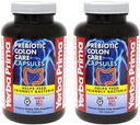 Yerba Prima Prebiotic Colon Care Capsules Dietary Fiber, 180 Count, (Pack of 2) - Fem former av Fiber Plus FOS Prebiotics Supplement - Löslig & Insoluble för Regularity & Digestive Support