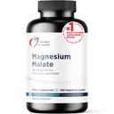 Designs for Health Magnesium Malate - Chelated Magnesium som Di Magnesium Malate - Mycket biotillgänglig form för att stödja energi, benhälsa + muskelåterställning (240 Magnesium Malate Capsules)