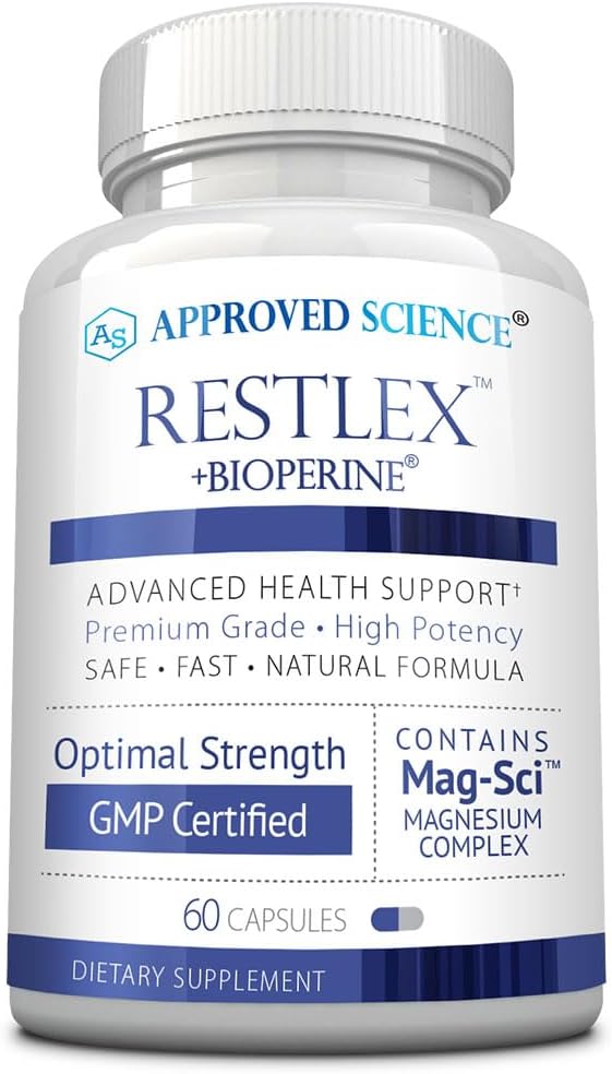 Godkänd Science Restlex - 420 mg Magnesium Glycinate Blend, L-theanin 200 mg - 60 kapslar