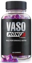 VasoManix Gummies, Vaso Manix Classic Male Supplement, All Natural Formel för Män, Premium Gummy för att stödja prestanda, förtroende och övergripande hälsa, Officiella recensioner (60 Gummies)