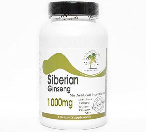 Siberian Ginseng 1000mg - 100 kapslar - Inga tillsatser - Naturtitionstillägg