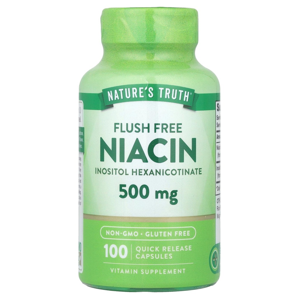 Naturens sanning spola fri Niacin 500 mg 100 Caps, 100 greve