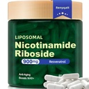 Renyqatt NAD + Supplement - Liposomal Nicotinamide Riboside - Tillägg för anti-aging, energi, fokus - 80 kapslar (1B)