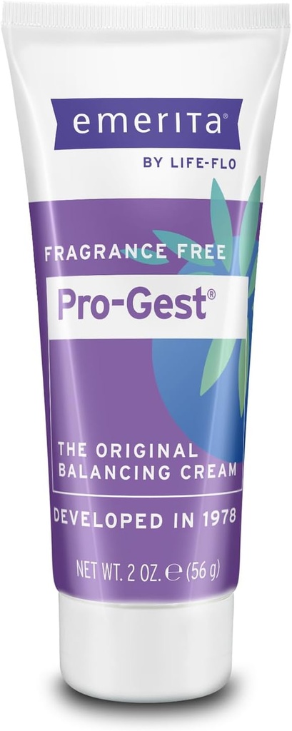 Emerita by Life-flo Pro-Gest Balancing Cream - Progesteron Cream för kvinnor - Original Balancing Cream med USP Progesteron från Wild Yam, Fragrance Free, Made Without Parabens, 60-Day Guarantee, 2oz