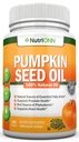 Pumpkin Seed Oil - 1000MG - 180 Softgels - Cold-Pressed Natural Pumpkin Seed Oil - Naturlig källa till viktiga fettsyror - Perfekt för hårväxt, prostata hälsa och GI Tract