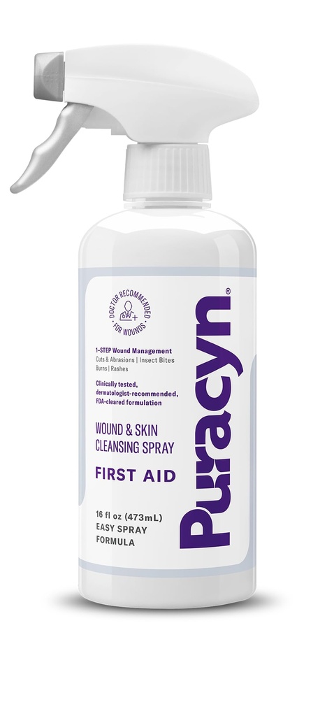 Puracyn First Aid Wound and Skin Repair - Wound Care Spray för skär, skrapor, mindre sår, mindre burns och andra hudirritationer. 16 Ounces
