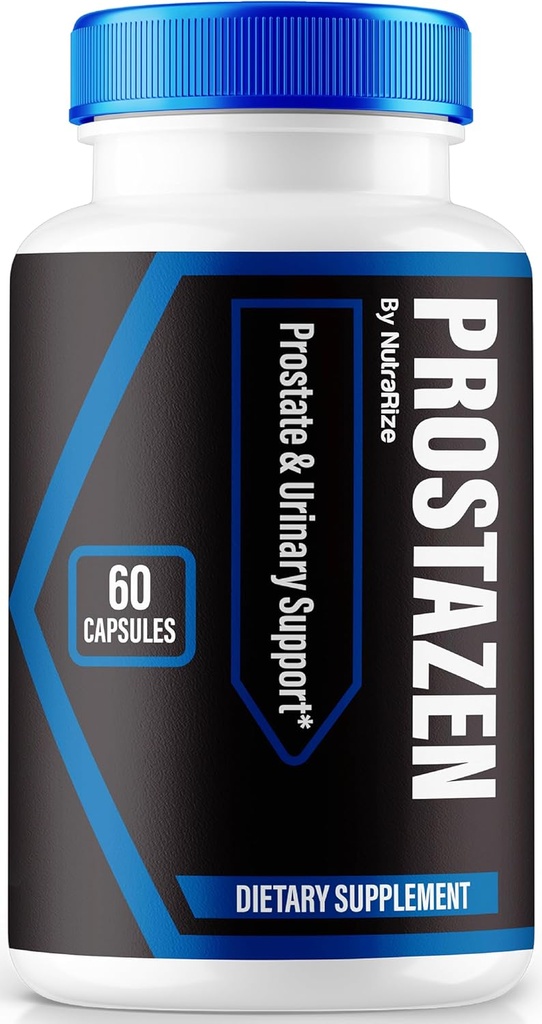NutraRize Prostazen Capsules, Officiella Prostazen piller för att stödja prostata hälsa, Prostazen Plus Premium Formel, Prostazen för hälsosam prostata, Prosta Zen Pastillas Review (60 kapslar)