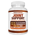 Arazo Nutrition Glukosamin Chondroitin Turmeric Msm Boswellia - Gemensamt stödtillägg för lättnad 120 kapslar för ben, rygg, knän, händer (120 kapslar)