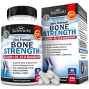 BioSchwartz Bone Strength Supplement - Gentle Non-Constipating Bone Health Supplement för kvinnor och män med 9-i-1 Komplex med Calcium Magnesium Zink D3 K2 & More - 3rd Party Tested - 2 månader