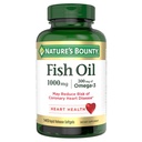 Naturens Bounty Fish Oil, stöder hjärthälsa, 1000mg, snabb frisättning Softgels, 145 Ct