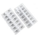 2 Pack OPP Clear Daily Pill Box Organizer, Weekly Pill Organizer 2 Times a Day for Pills, Supplements and Medication, Am Pm Pill Organizer 7 Day, Pill Box 7 Day - 6,7 x 3,2 x 1 tum