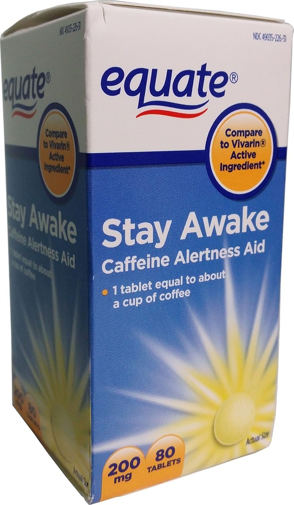Lika Stay Awake koffein Alertness Aid, 80 tabletter, 200 mg