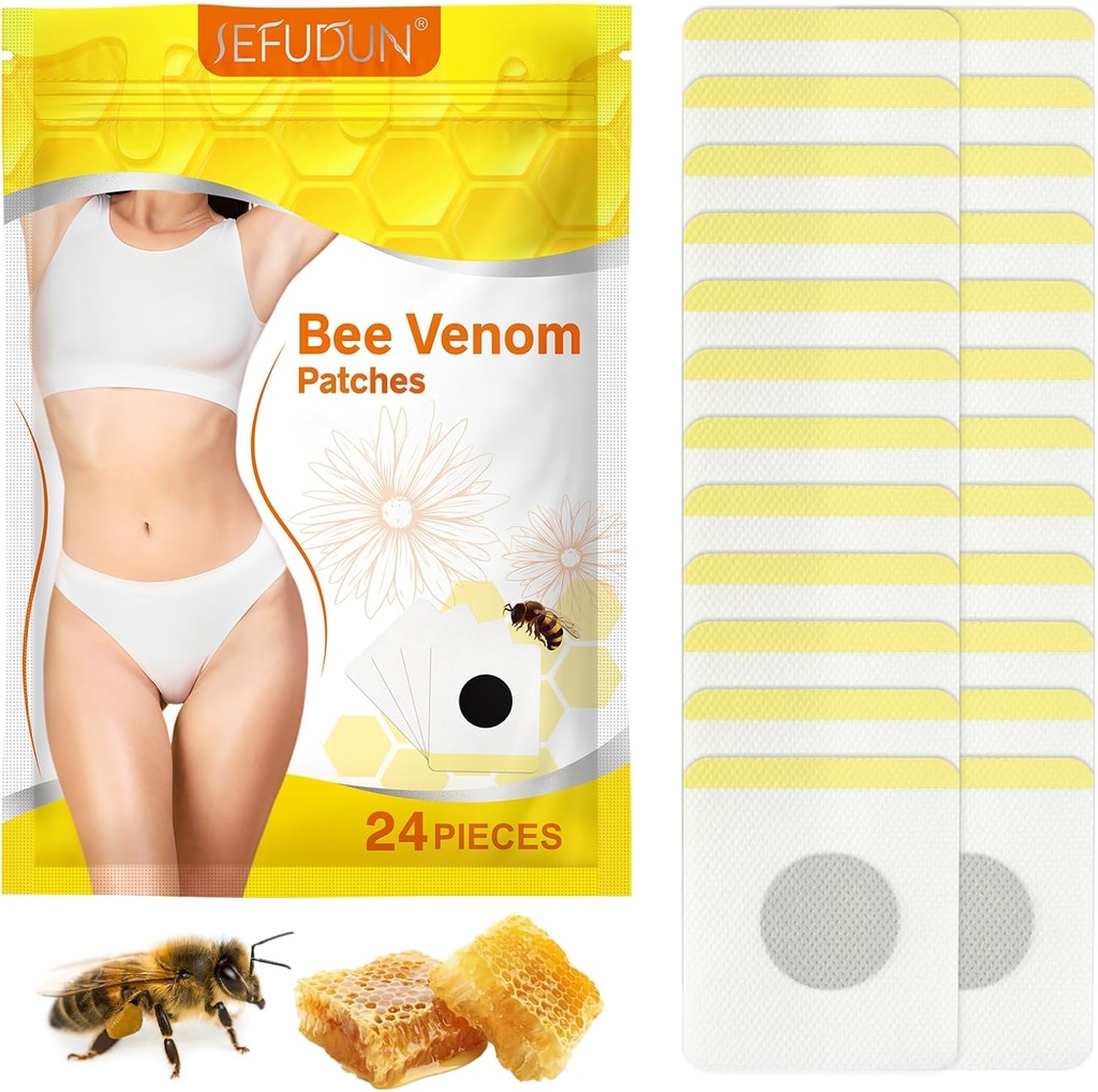 Bee Venom Patches, Bee Venom Lymphatic Drainage Patches, Bee Venom Lymphatic Drainage Patches för kvinnor och män 24pcs