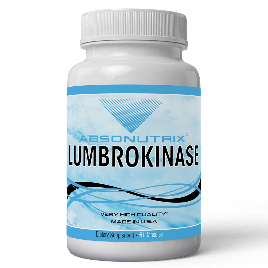 Lumbrokinase 40 mg 60 Vegetable Capsules Supports Healthy Heart All Natural Made in USA