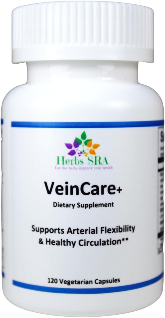VeinCare Herbal Supplement - Naturligt stöd för friska vener - Rutin, Häst Chestnut, Grape Seed, Bilberry, Nattokinase - främjar optimal venfunktion
