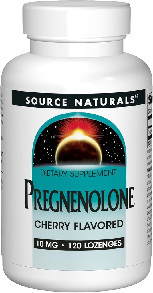 Källa Naturals Pregnenolone 10mg Cherry Flavor Supplement - 120 Lozenges