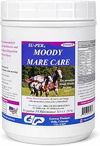 SU-PER Moody Mare Care Powder - Herbal Blend för balanserad disposition och normalt beteende hos hästar - 2,5 lbs (2 Pack)