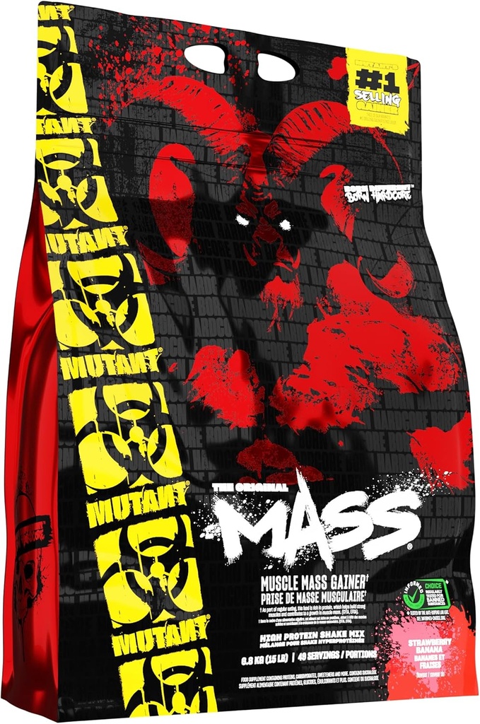 PVL Mutant Mass 6800 g jordgubbar och bananvikt Gain Shake Powder