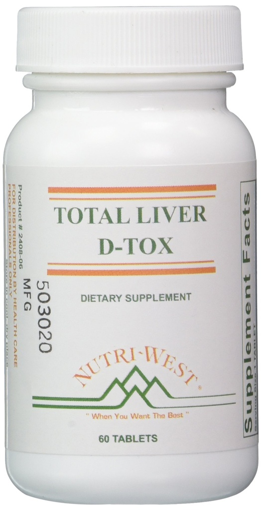 Nutri-West Total Liver D-Tox - 60 tabletter, vit