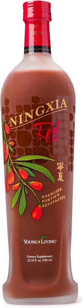 Young Living NingXia Red | 25.35 oz Bottle | Antioxidant-Rich Superfruit Blend | Antioxidant Drink | Öka fysisk energi | Funktioner Wolfberry, Plum, Aronia, Cherry, Blueberry, & Pomegranat