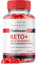 Rize labs Platinum Keto AVC Gummies för avancerad viktminskning, tillägg för maximal styrka Gomitas (60 Gummies)