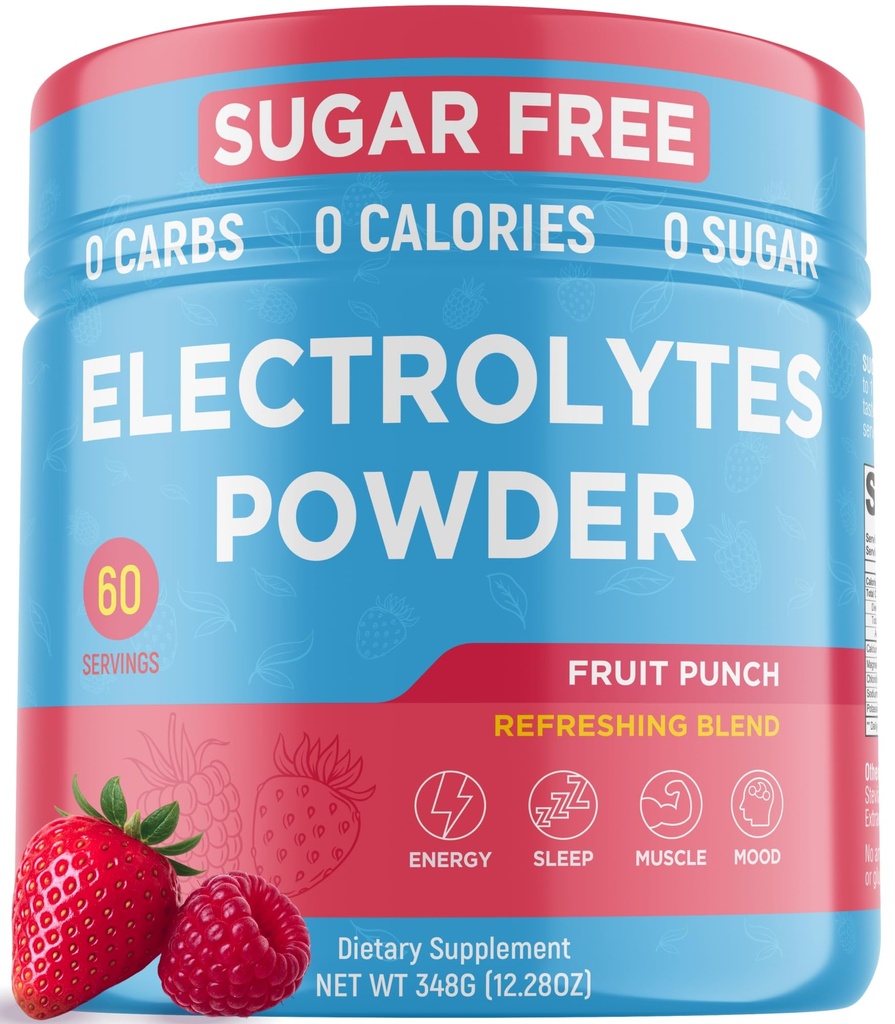 Keto Vitals Keto Electrolytes Powder | Keto-Friendly Electrolytes med kalium, magnesium, natrium, kalcium | Electrolytes Sugar Free | Supplement Energy Drink Mix | Zero Calories, Zero Carbs