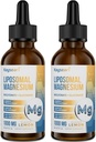 High Strength Liposomal Magnesium Drops, enkelt Absorbed Chelated Forms of Magnesium Bisglycinate och Magnesium Gluconate, 60ML Lemon smaksatt Liquid Drops